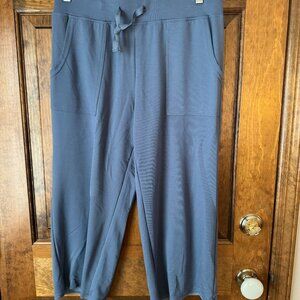 Sportelle Blue Pull-On Cropped Joggers w/Drawstring Medium